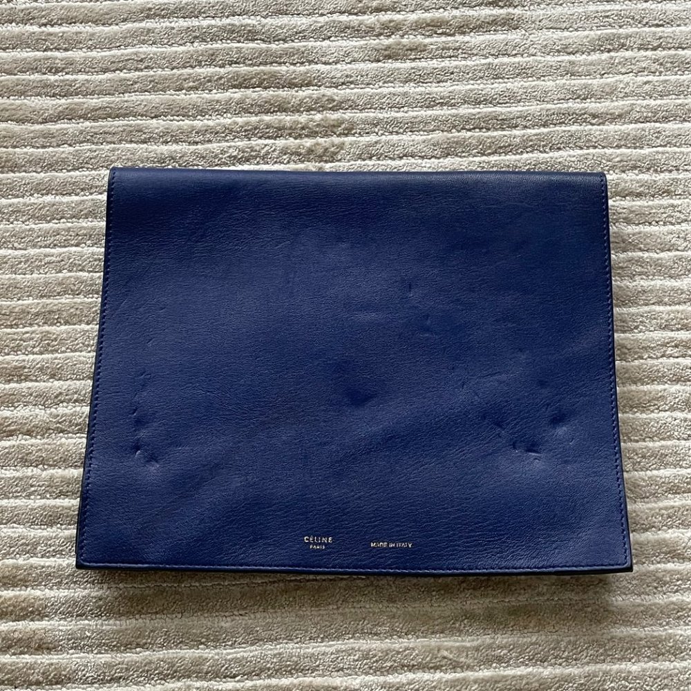 Celine Blue Folio Clutch
